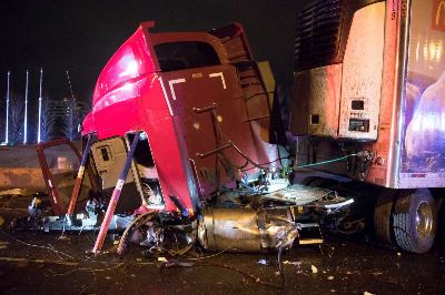 Extrication of a semi